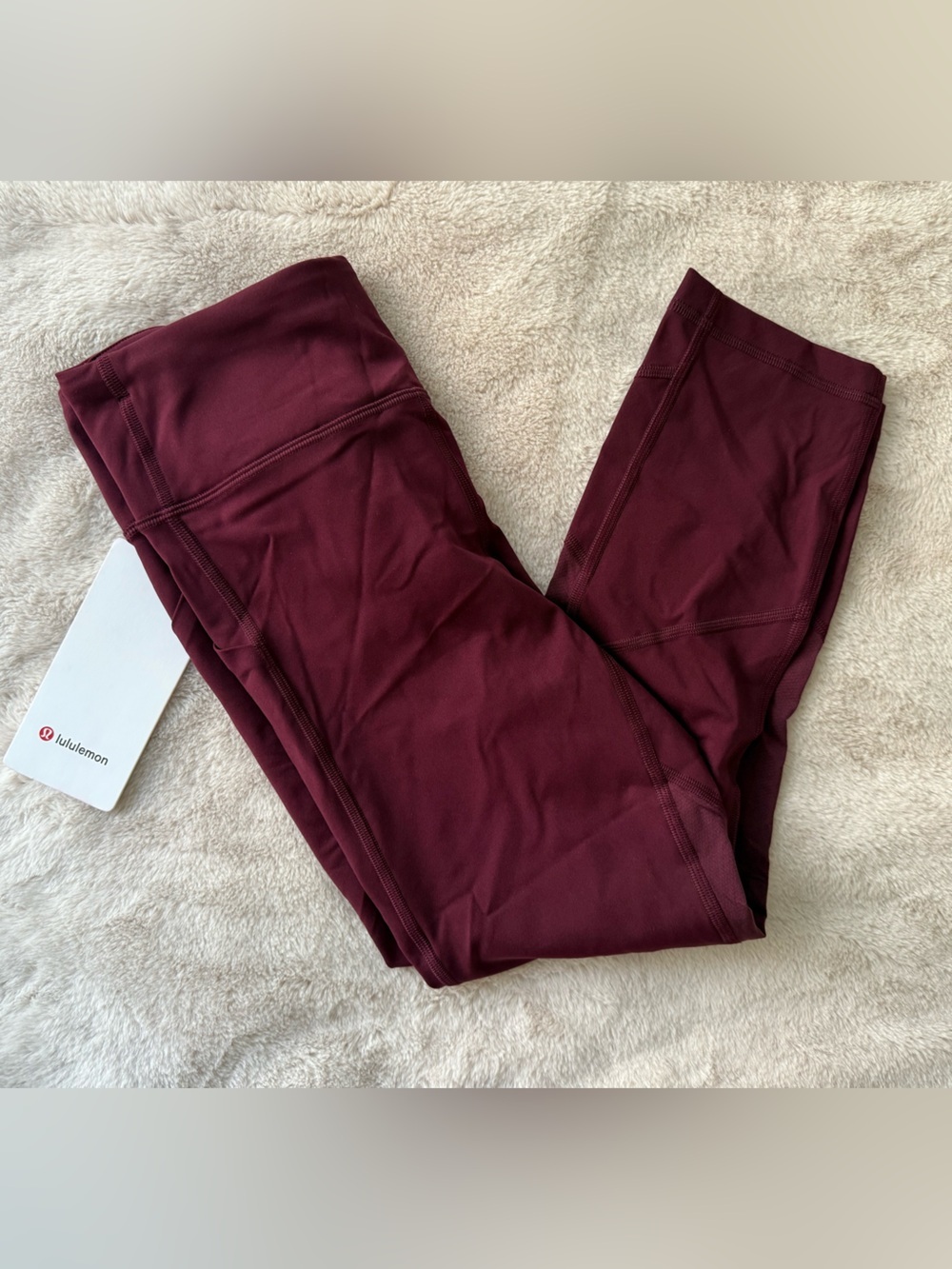 NWT Lululemon Pace Rival Crop 22” Garnet Size 6 - Picture 9 of 12